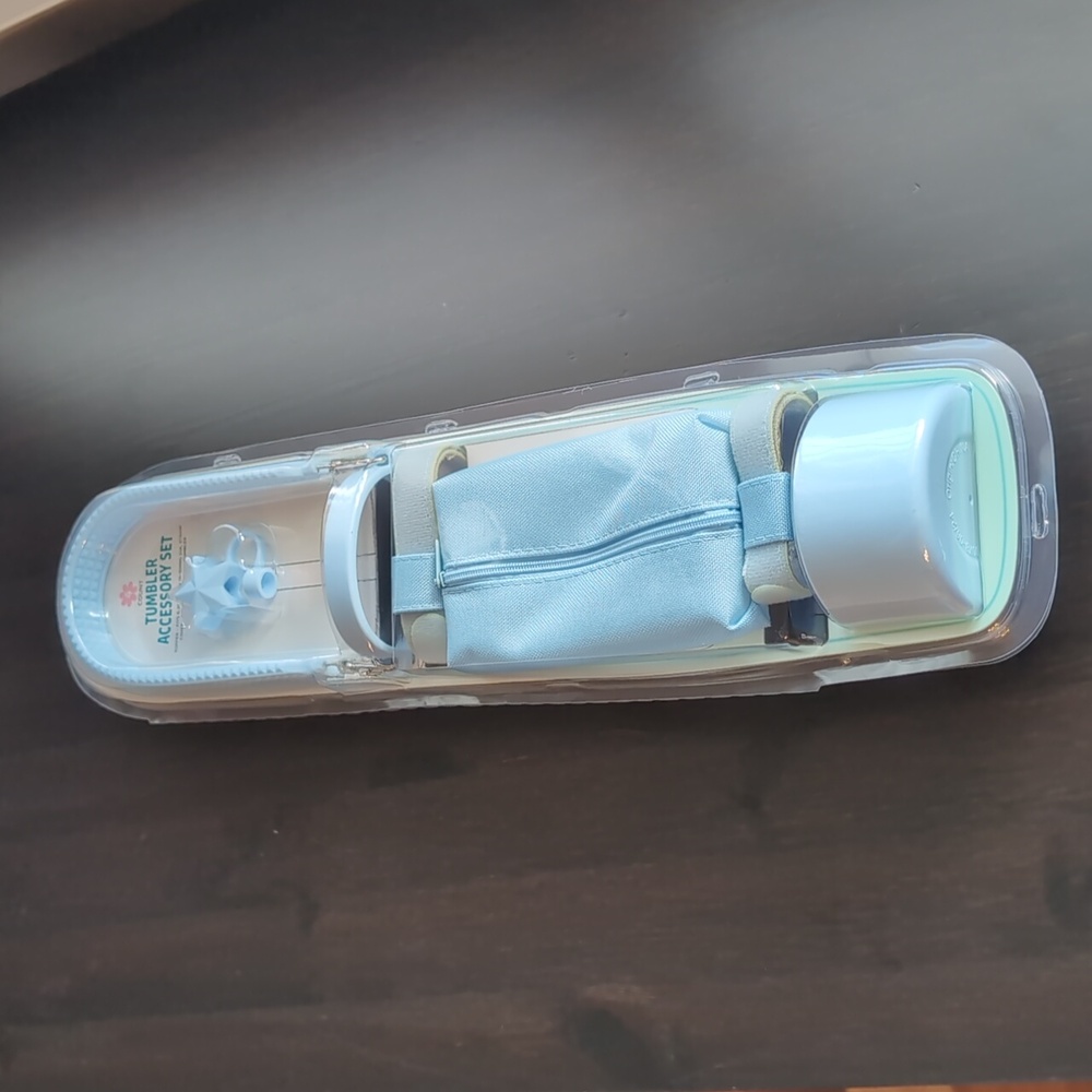 New Stanley Cup Water bottle + Tumbler Blue Accessory Kit Set